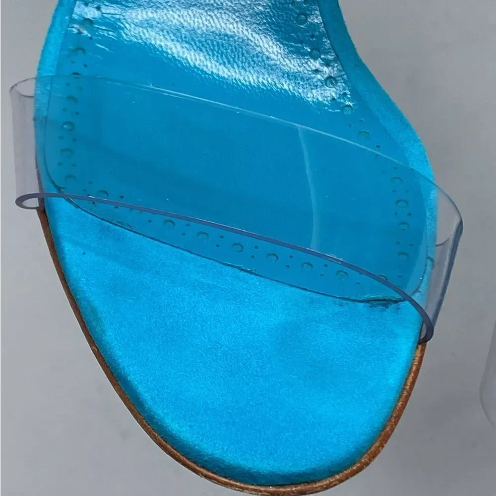 Manolo Blahnik Scolto 90MM PVC Mules size 38